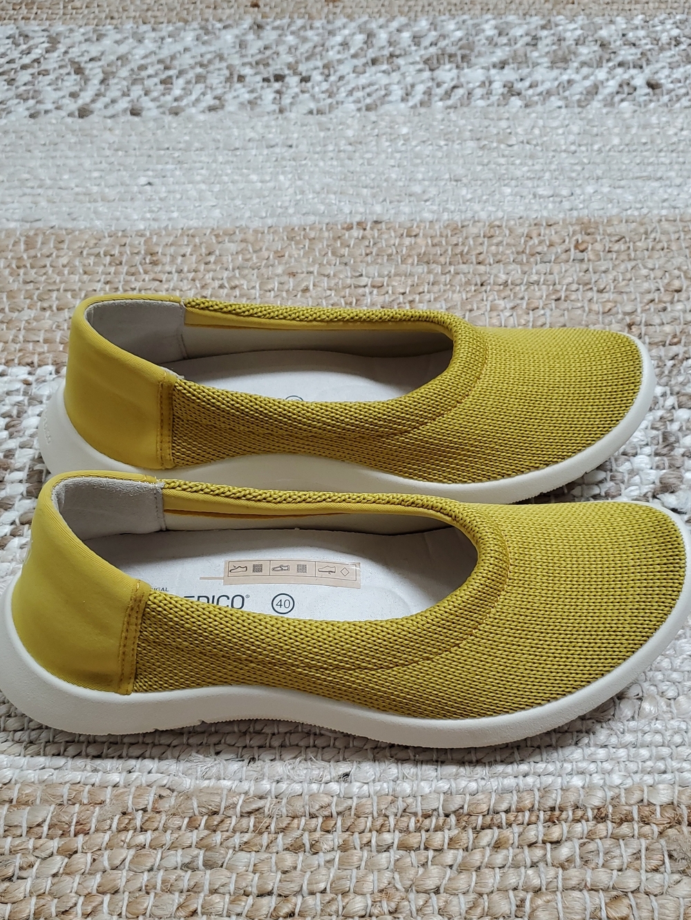 Arcopedico Thetis Mustard Knit Comfort Ballet Flats Women's EU40 /US 9